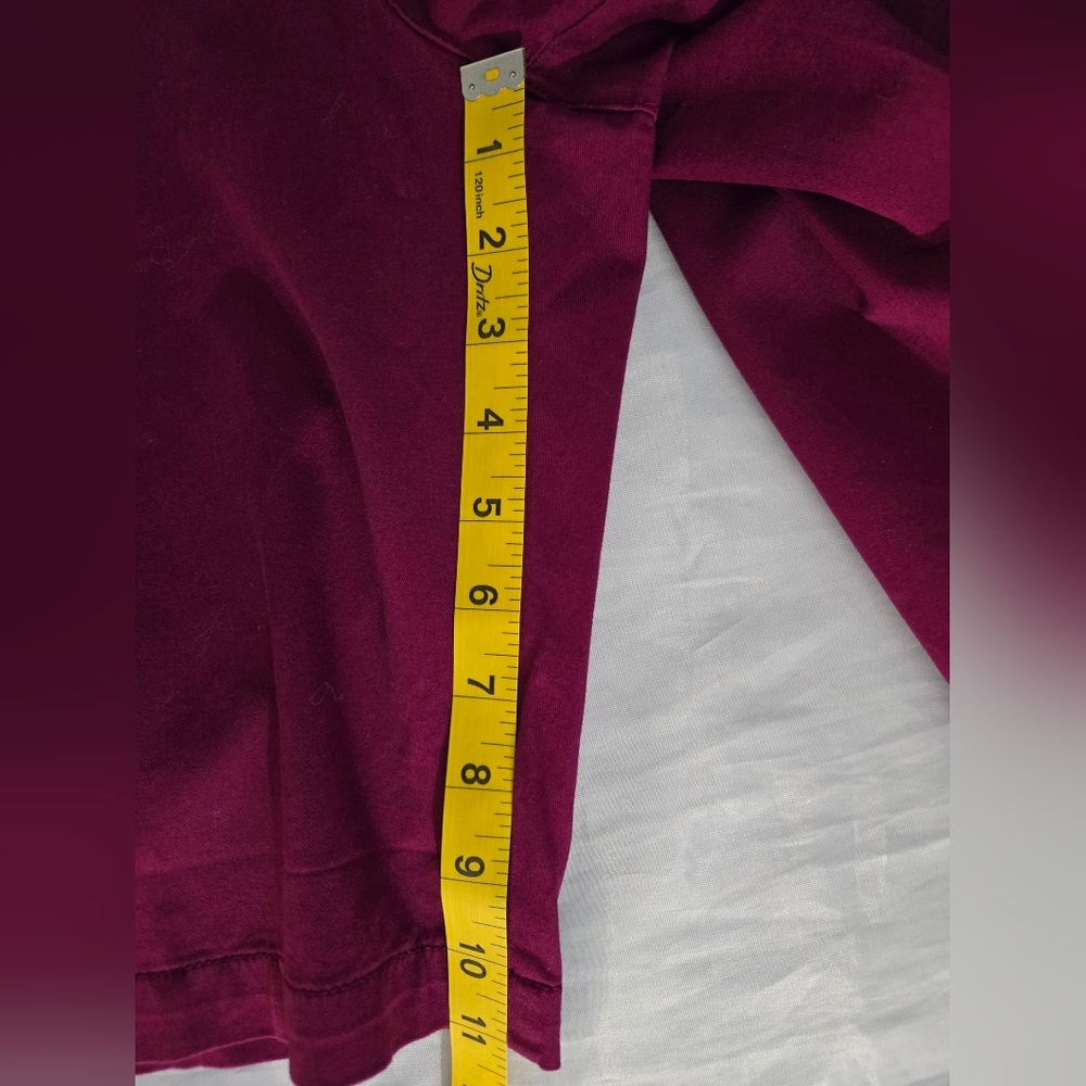 Nwt JCP Womens Shorts Sz 14 11" Inseam 10" Rise Burgundy - Picture 5 of 7